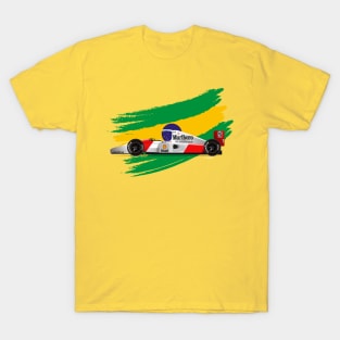 Ayrton Senna's McLaren Honda MP4/7 Illustration T-Shirt